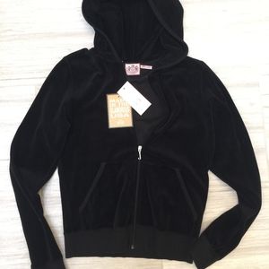 Juicy Couture Black Velour zip-up Jacket